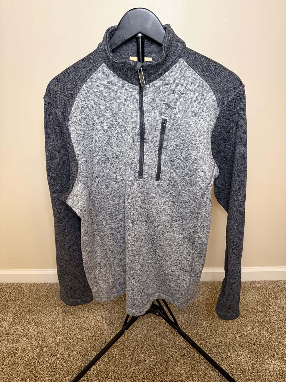 Woolrich‎ Men's 1/4 Zip Pullover Sweater Gray-L